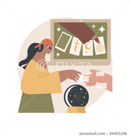 Fortune telling abstract concept vector illustration. 84483296