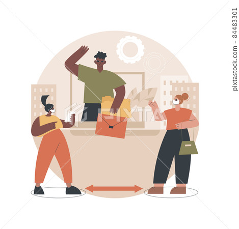 Keep distance abstract concept vector illustration. Keep distance abstract concept vector illustration. 84483301