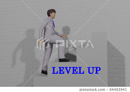 Image of a businessman stepping up Image of a businessman stepping up 84483941
