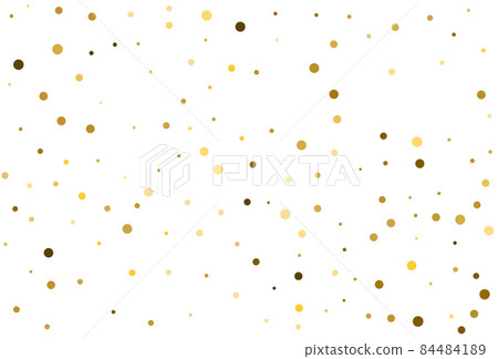 Christmas background with golden polka dot confetti. Christmas background with golden polka dot confetti. 84484189