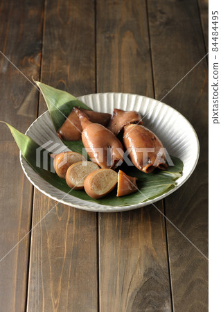 Local cuisine squid rice on bamboo leaves 84484495