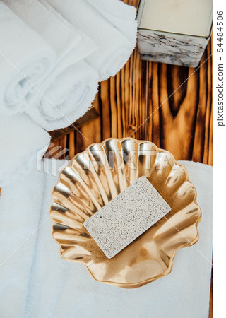 Pumice stone in the bathroom 84484506