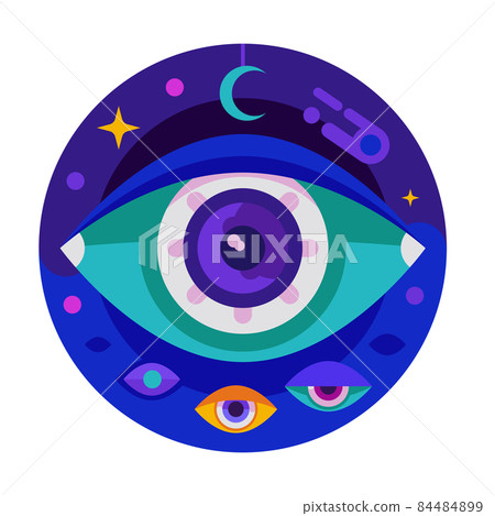 All Seeing Eye Occult Symbol Flat Icon All Seeing Eye Occult Symbol Flat Icon 84484899