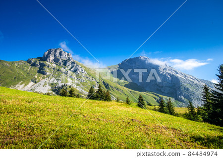 Mountain landscape in The Grand-Bornand, France 84484974