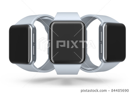 Set of smart watches or fitness tracker on white background. Set of smart watches or fitness tracker on white background. 84485690