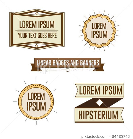Classy old vintage badges emblems, abels and logos set Classy old vintage badges emblems, abels and logos set 84485743