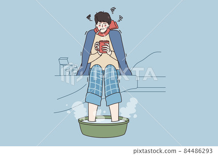 Fever and getting flu concept. 84486293