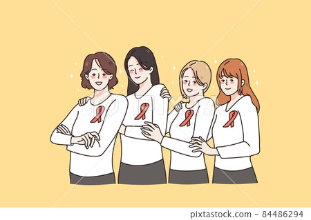 Female foundation and girls power concept. Female foundation and girls power concept. 84486294