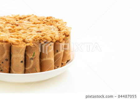 crispy coconut roll with dried shredded pork crispy coconut roll with dried shredded pork 84487055
