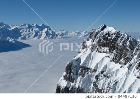Sea of fog and mountains, view from the Titlis 84487136