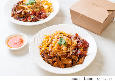 Chinese Steamed Rice Noodles and Fish Noodles 84487248