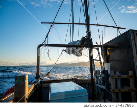Wajima Fishing Port, Ishikawa Prefecture-Off the coast of Wajima, a view from a fishing boat, taken in mid-November 84487696