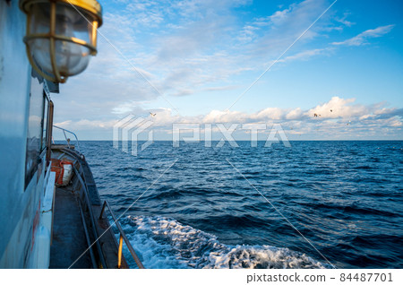 Wajima Fishing Port, Ishikawa Prefecture-Off the coast of Wajima, a view from a fishing boat, taken in mid-November Wajima Fishing Port, Ishikawa Prefecture-Off the coast of Wajima, a view from a fishing boat, taken in mid-November 84487701