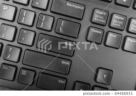 Black Keyboard Keys, Macro Shot of Keyboard Buttons Black Keyboard Keys, Macro Shot of Keyboard Buttons 84488931