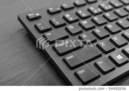 Black Keyboard Keys, Macro Shot of Keyboard Buttons 84488936