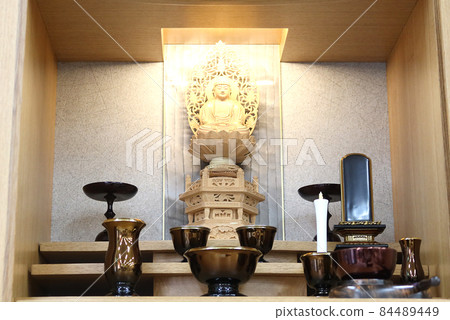 Buddha statues and Buddhist altars displayed on modern Buddhist altars 2 84489449