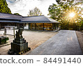 Sunset and guardian dogs at Kamado Shrine in Dazaifu City, Fukuoka Prefecture 84491440