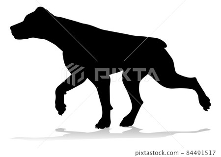 Dog Silhouette Pet Animal 84491517