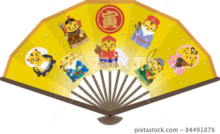 折扇七福神虎 折扇七福神虎 84491878