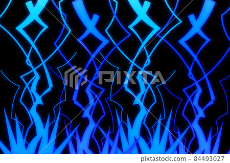 Lightning effect horizontal position blue Lightning effect horizontal position blue 84493027