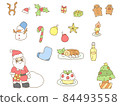 Assorted Christmas illustrations, Santa, tree, etc. 84493558