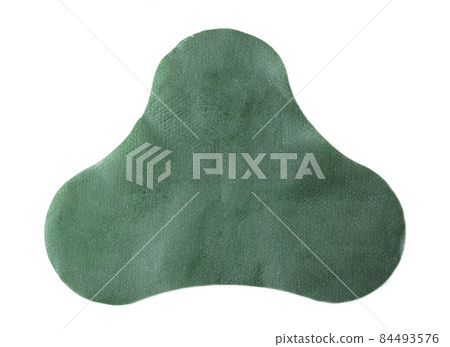 Medical adhesive medical plaster for the back. Anesthetic anti-inflammatory patch, isolated, close-up Medical adhesive medical plaster for the back. Anesthetic anti-inflammatory patch, isolated, close-up 84493576
