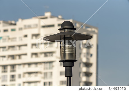 Street lamp of a lamppost with a roof. Street lamp of a lamppost with a roof. 84493950