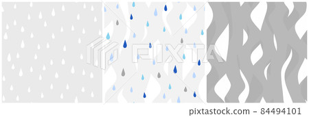 Seamless Vector Pattern With Waves And Water Drops - Stock Illustration ...
