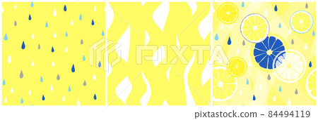 Set Of Vector Repeated Background In Fresh Yellow Color 84494119