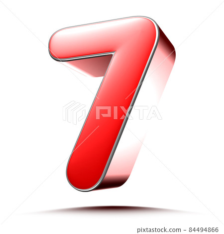number 7 red. 84494866