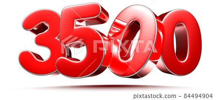 number 3500 red. - Stock Illustration [84494904] - PIXTA