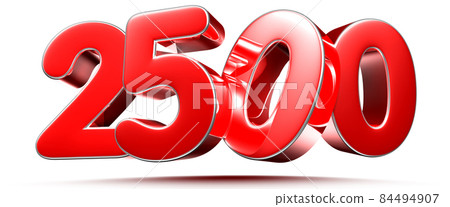 number 2500 red. 84494907