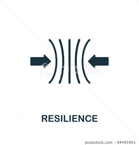 Resilience icon. Monochrome sign from work ethic collection. Creative Resilience icon illustration for web design, infographics and more 84495901