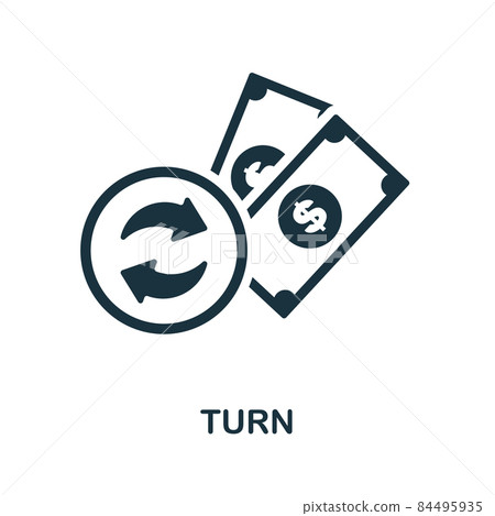 Turn icon. Monochrome sign from crisis collection. Creative Turn icon illustration for web design, infographics and more Turn icon. Monochrome sign from crisis collection. Creative Turn icon illustration for web design, infographics and more 84495935