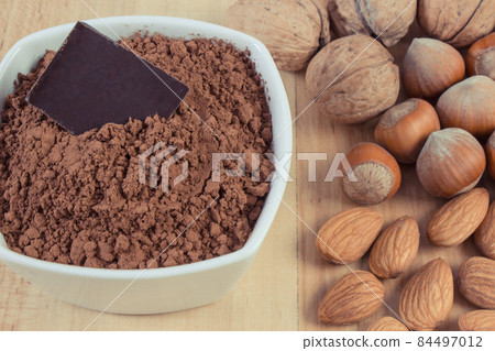 Natural ingredients containing magnesium, vitamins, minerals and dietary fiber. Healthy nutrition 84497012