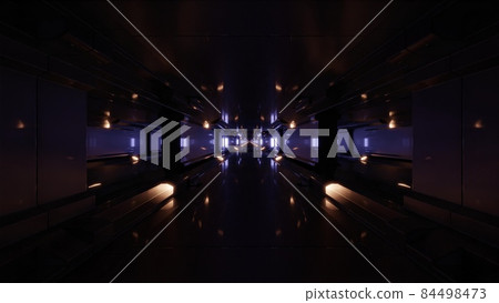 3d illustration of 4K UHD dark geometric corridor 3d illustration of 4K UHD dark geometric corridor 84498473
