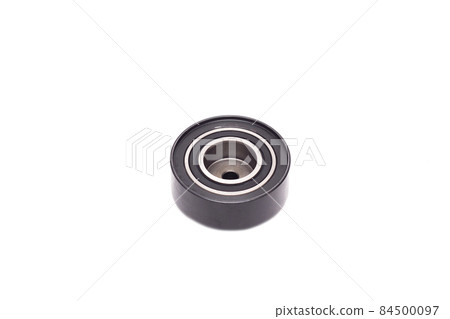 Bypass automobile roller timing system engine, white background, close-up, isolate, vehicular 84500097