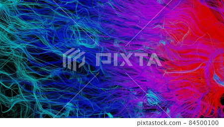 Abstract multi-colored background of threads 3d rendering 84500100