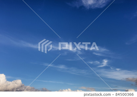 View of Cloudscape during a cloudy blue sky sunny day 84500366