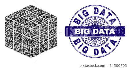 Rubber Big Data Stamp and Geometric 3X3X3 Cube Mosaic Rubber Big Data Stamp and Geometric 3X3X3 Cube Mosaic 84500703