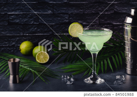Classic Lime Daiquiri Cocktail with a Garnish Classic Lime Daiquiri Cocktail with a Garnish 84501988