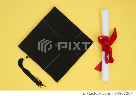 flat lay festive graduation arrangement. High quality photo flat lay festive graduation arrangement. High quality photo 84502204