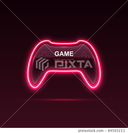 Neon game controller. Gaming gamepad. Vector eps10. Neon game controller. Gaming gamepad. Vector eps10. 84503211