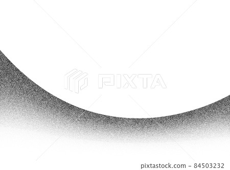 Dotwork wave pattern vector background. Black noise stipple dots. Sand grain effect. Wave dots grunge banner. Abstract noise dotwork pattern. Gradient stipple. Stochastic dotted vector background. 84503232