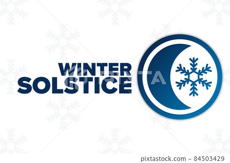 Winter Solstice. Holiday concept. Template for background, banner, card, poster with text 84503429