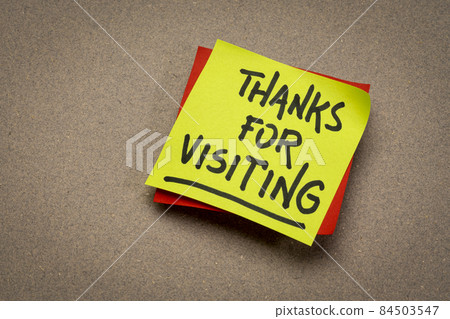 thanks for visiting sticky note thanks for visiting sticky note 84503547
