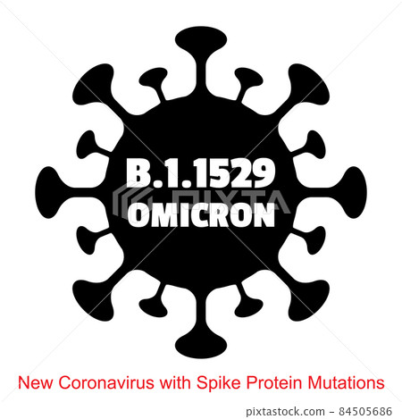 B.1.1529 Omicron Virus Icons 84505686