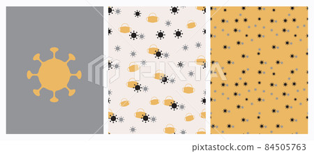 Coronavirus seamless pattern. Corona virus texture background Coronavirus seamless pattern. Corona virus texture background 84505763