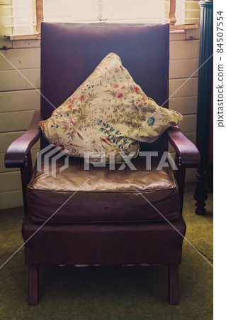 Grain Added To Image Of ancient Armchair 84507554