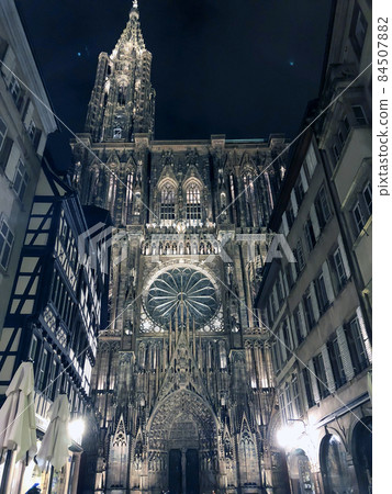Strasbourg - Cathedral Notre-Dame - stock photo Strasbourg - Cathedral Notre-Dame - stock photo 84507882